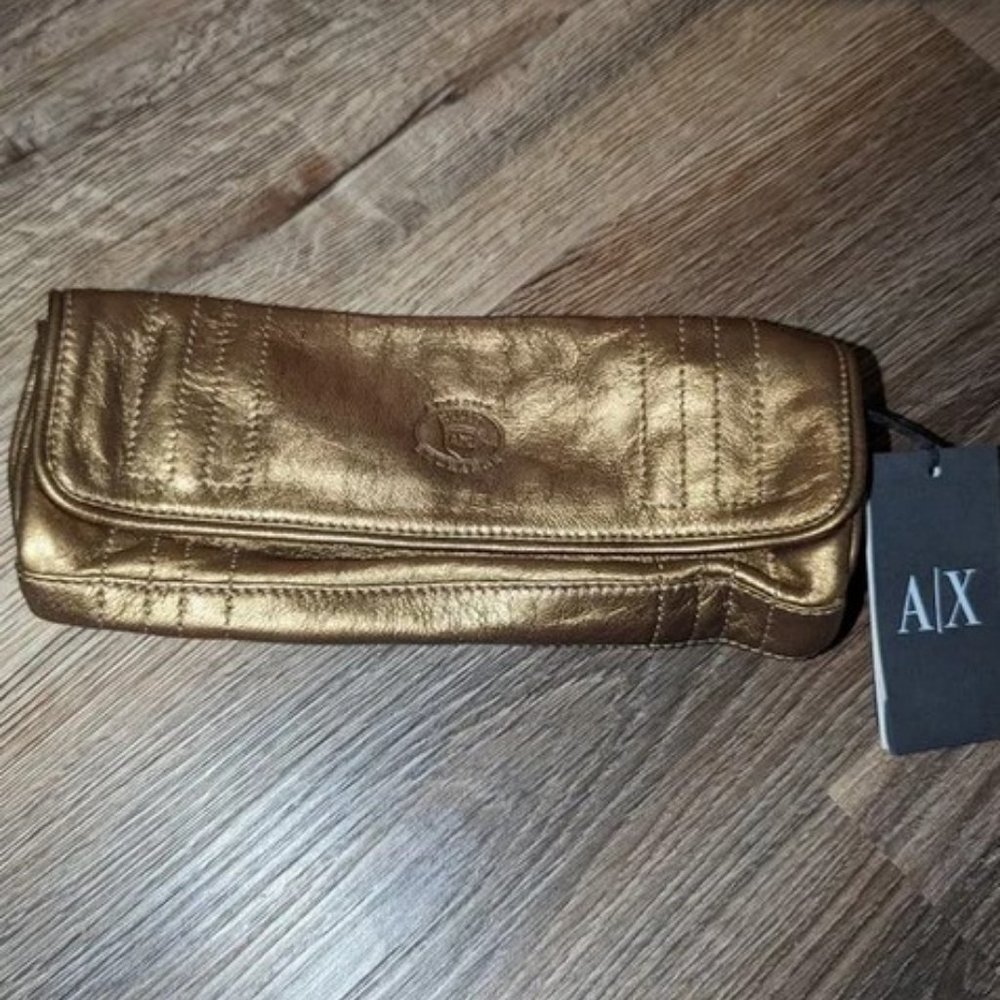 New Armani Exchange Small Gold Bag